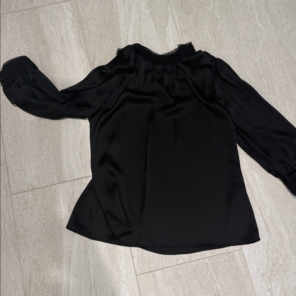 Elegant Black Long Sleeve Blouse